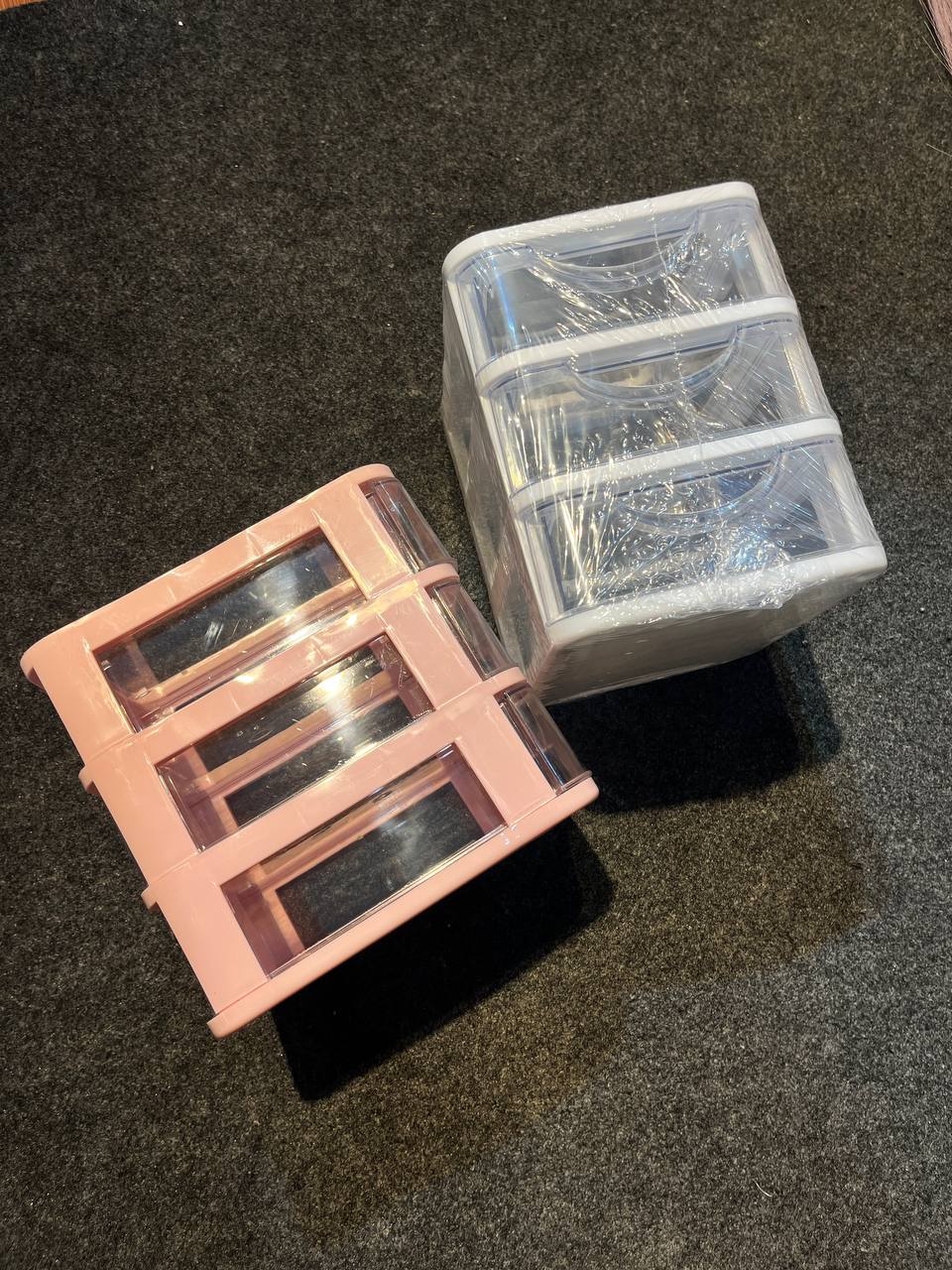 Compact 3-Tier Clear Jewelry & Desktop Storage Drawers